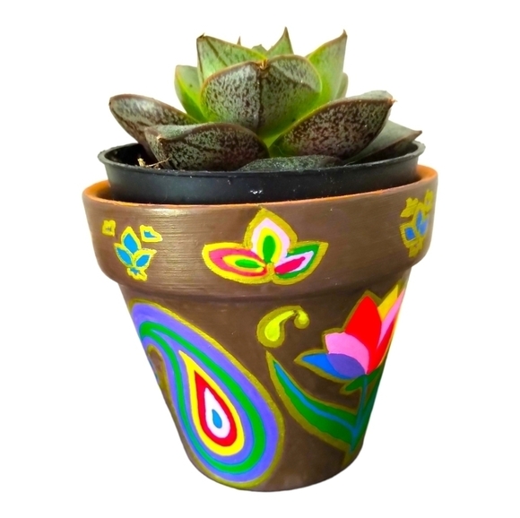 🎨Made to order🖌 Hand Painted Little Terracotta Pot/ Planter/ Vase - Picture 3 of 14